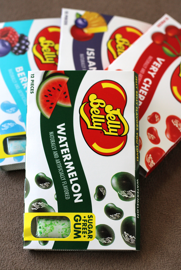 Jelly Belly sugar-free gum.