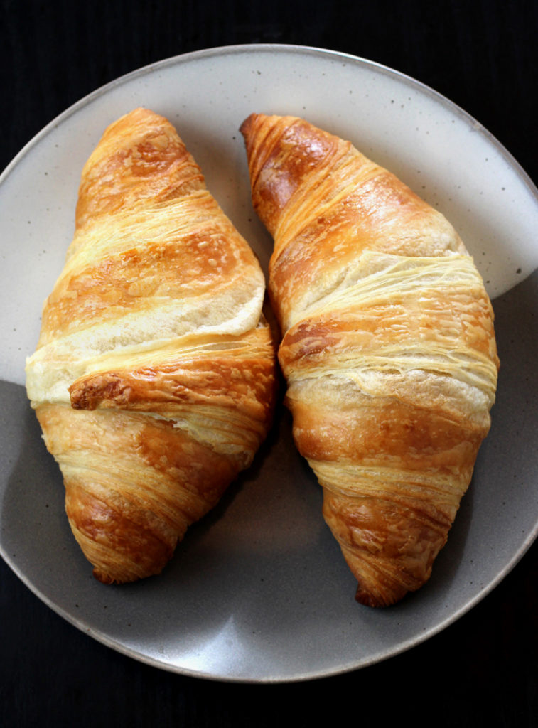 Baked-from-frozen croissants from Wildgrain that I scarfed up.