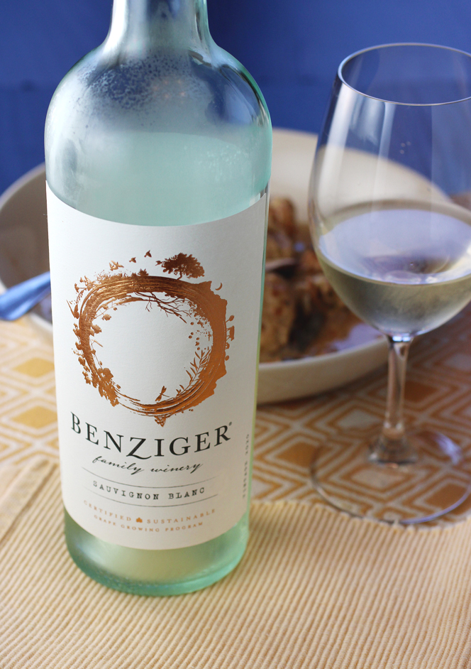 The 2020 Benziger Sauvignon Blanc that's certified sustainable.