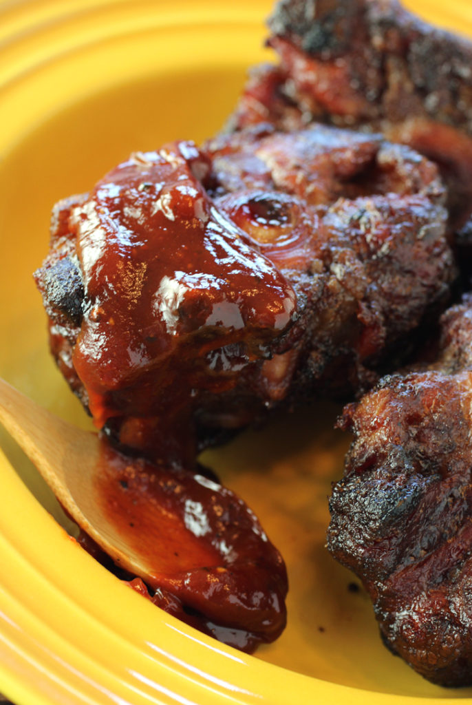 Oxtails with sweet barbecue sauce from the new "Horn Barbecue'' cookbook.