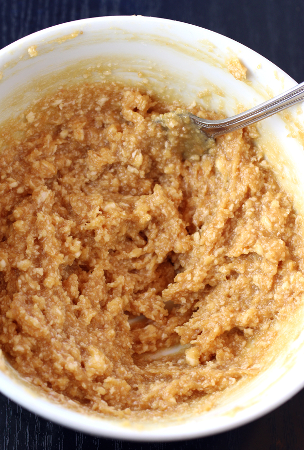 The miso-butter-honey mixture gets stirred together in seconds.