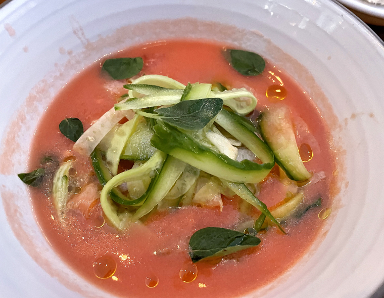 Gazpacho made with Benevento tomatoes.