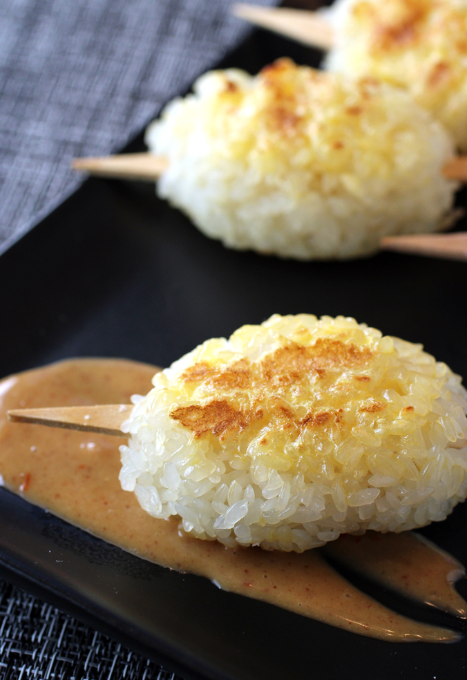 The sticky rice picks up all that creamy, sweet-salty-spicy peanut sauce.