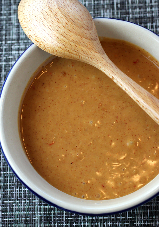 A delicious, easy-to-make peanut dipping sauce.
