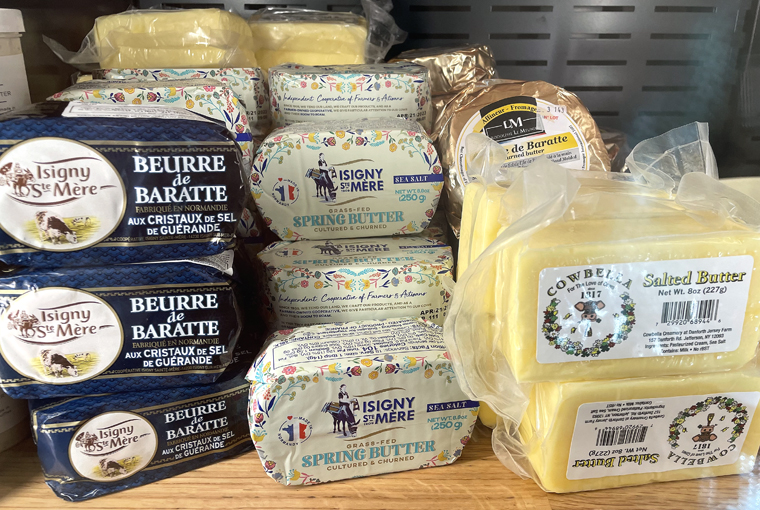 High-fat butter to indulge in.