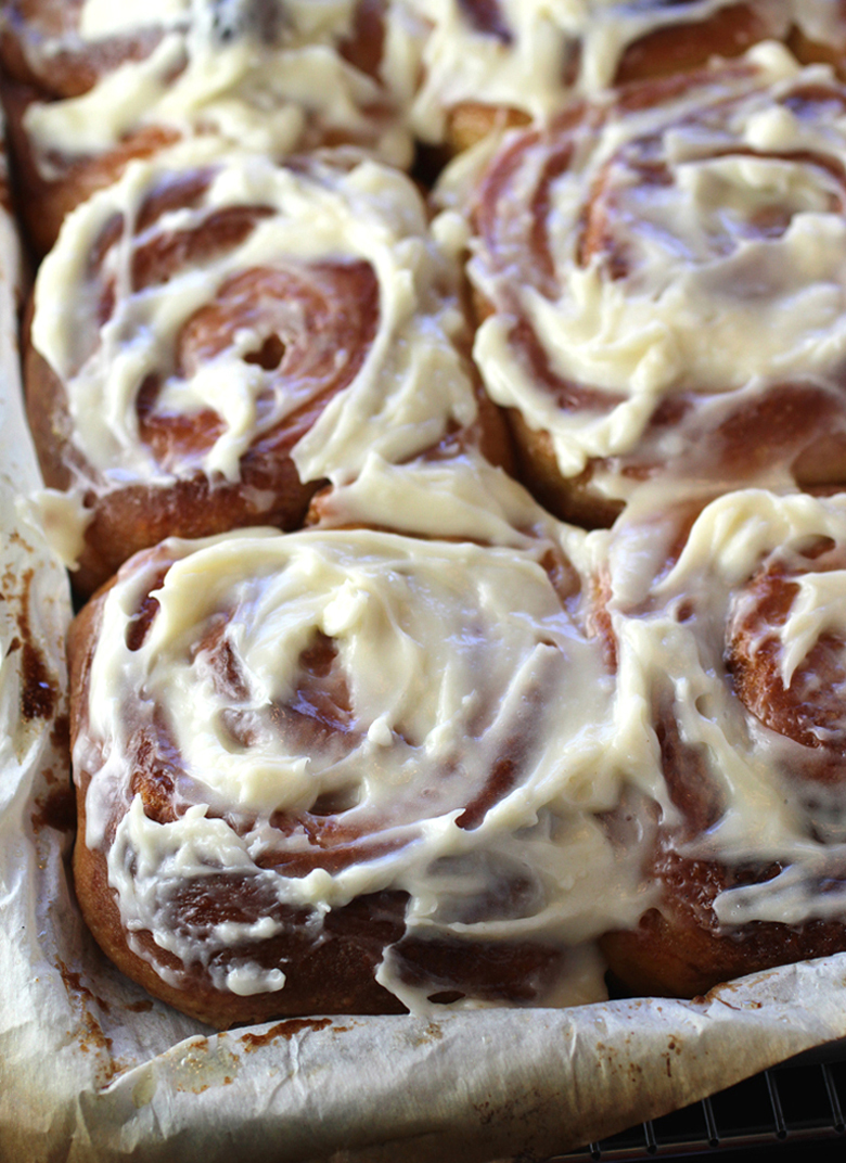 Cinnamon rolls get extra delicious with the addition of pumpkin in the dough.