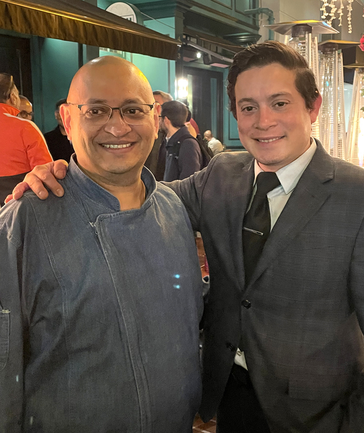 Chef Apurva Panchal (left) and sommelier Sergio Blandon (right).