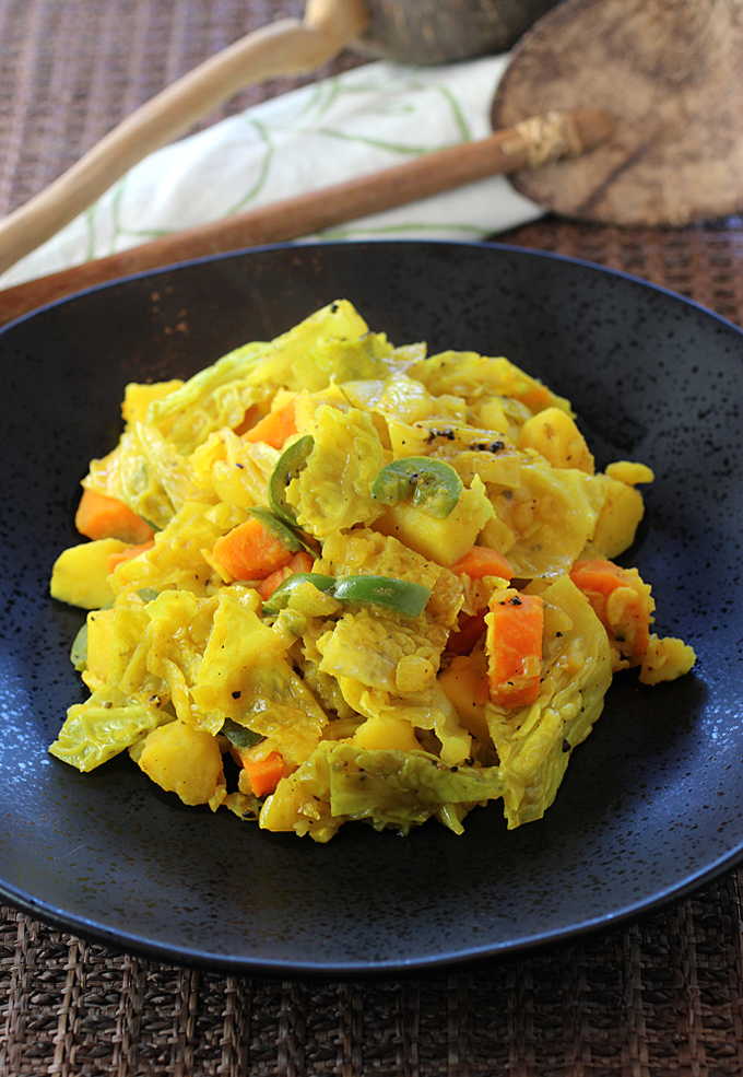 Turmeric gives it vivid color, and jalapenos lend a touch of heat.