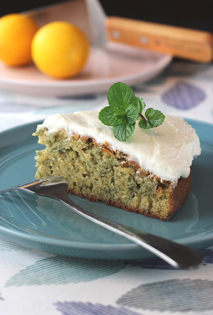 Fresh mint and Meyer lemons (finally!) from my backyard star in this simple, satisfying cake.