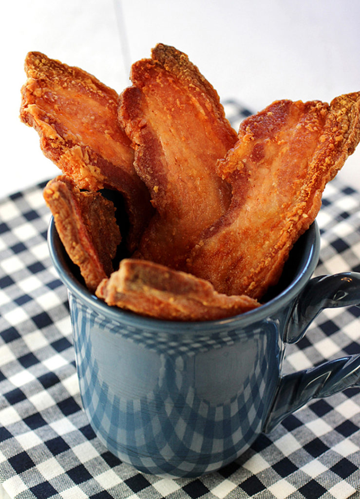 Like deep-fried bacon -- without actually deep-frying.