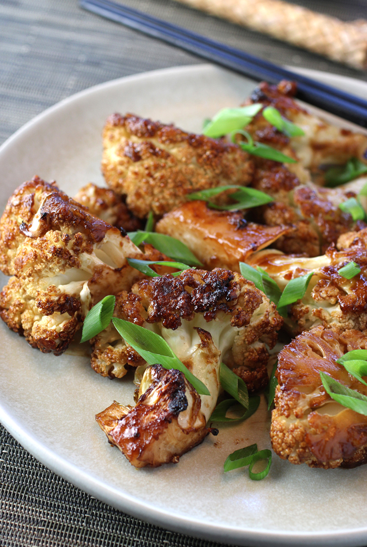 All the sweet, smoky, familiar taste of Chinese char siu -- but done with cauliflower instead.
