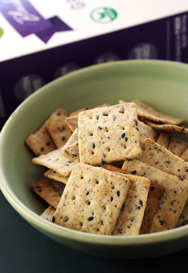 Botko Grain-Free Black Sesame crackers.