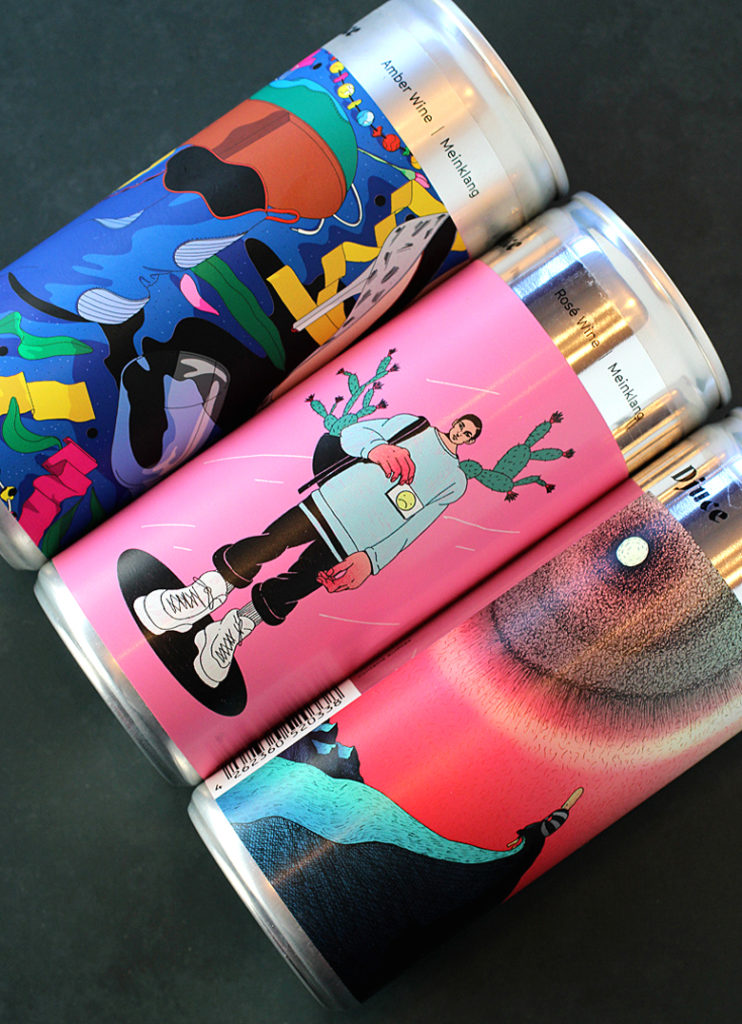 The Swedish brand packages European-made wine in cans that are decorated by artists from around the world.