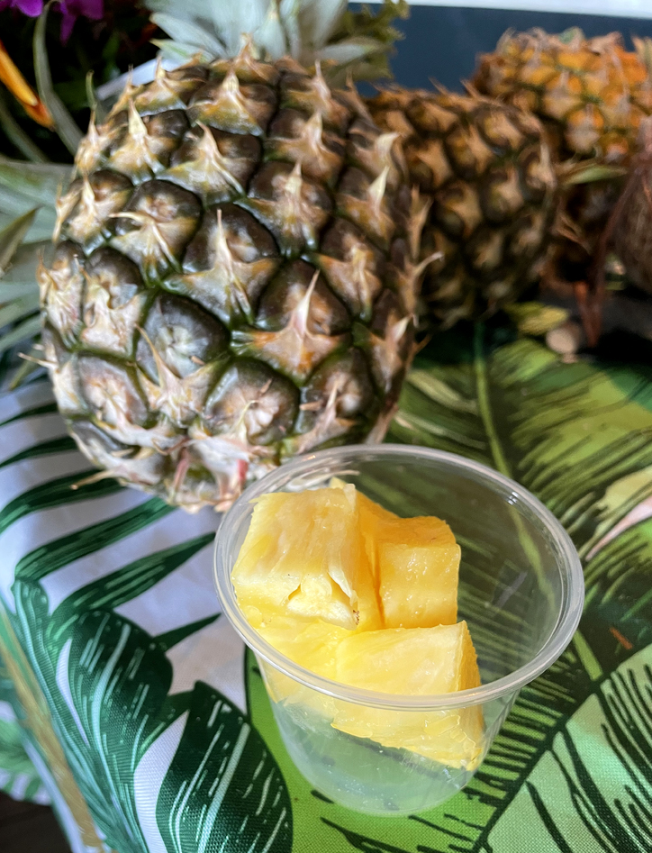 My first taste of these sweet, low-acid pineapples in a long time.