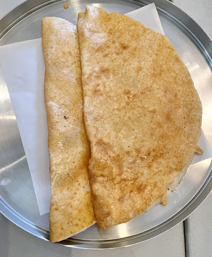 Thicker, softer dosa to enjoy with the lamb.