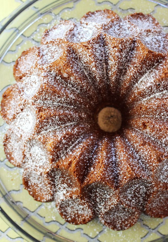 You don't want to over-garnish this cake, but let its intense vanilla taste be the star.