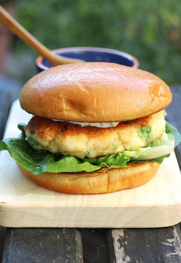 So crisp, moist, and delicious, this shrimp burger is sure to become a new summer favorite.
