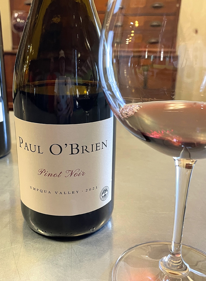 The 2021 Paul O'Brien Pinot Noir.