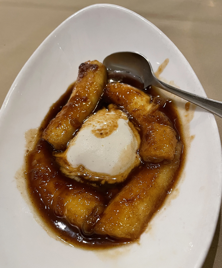 The finished bananas Foster.