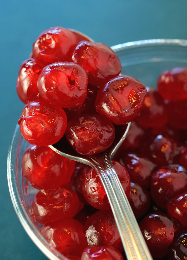 Paradise Fruit Co. candied red cherries.