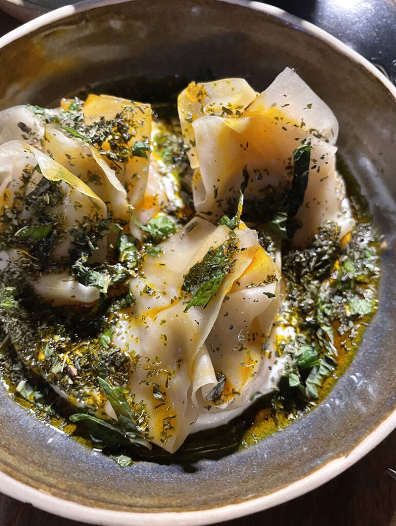 Delicate, tender Turkish dumplings are just one of the winning dishes you'll find at the new Meyhouse in Palo Alto.