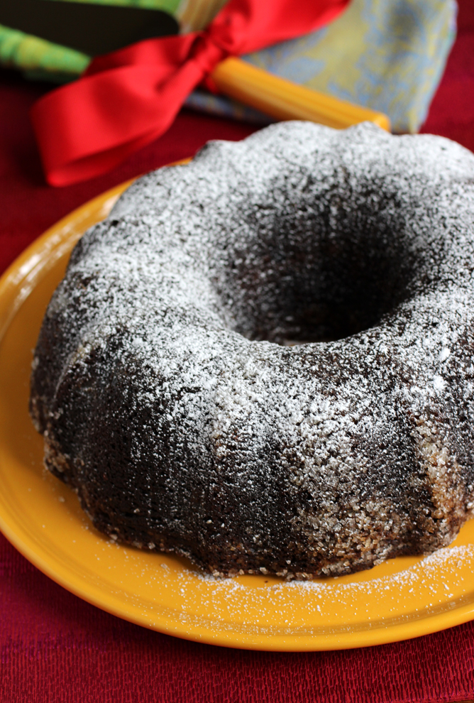 A generous amount of molasses, spices, and coffee flavor this bountiful cake.