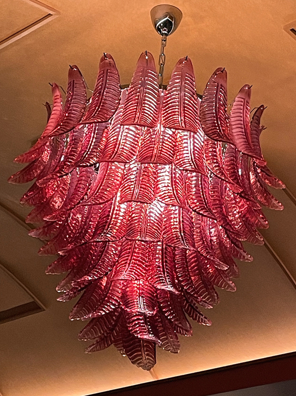 Murano glass chandelier.