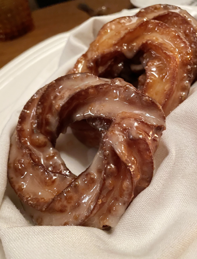 Fried-to-order crullers.