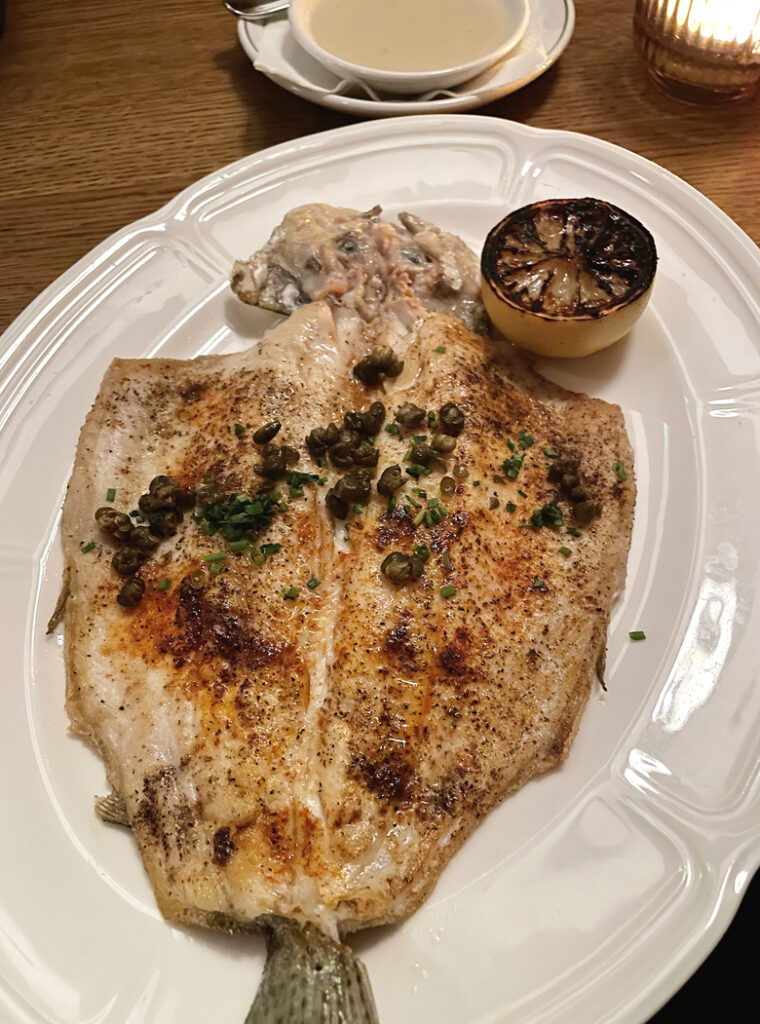 The whole trout with Meyer lemon butter sauce at Izzy's on the Peninsula.
