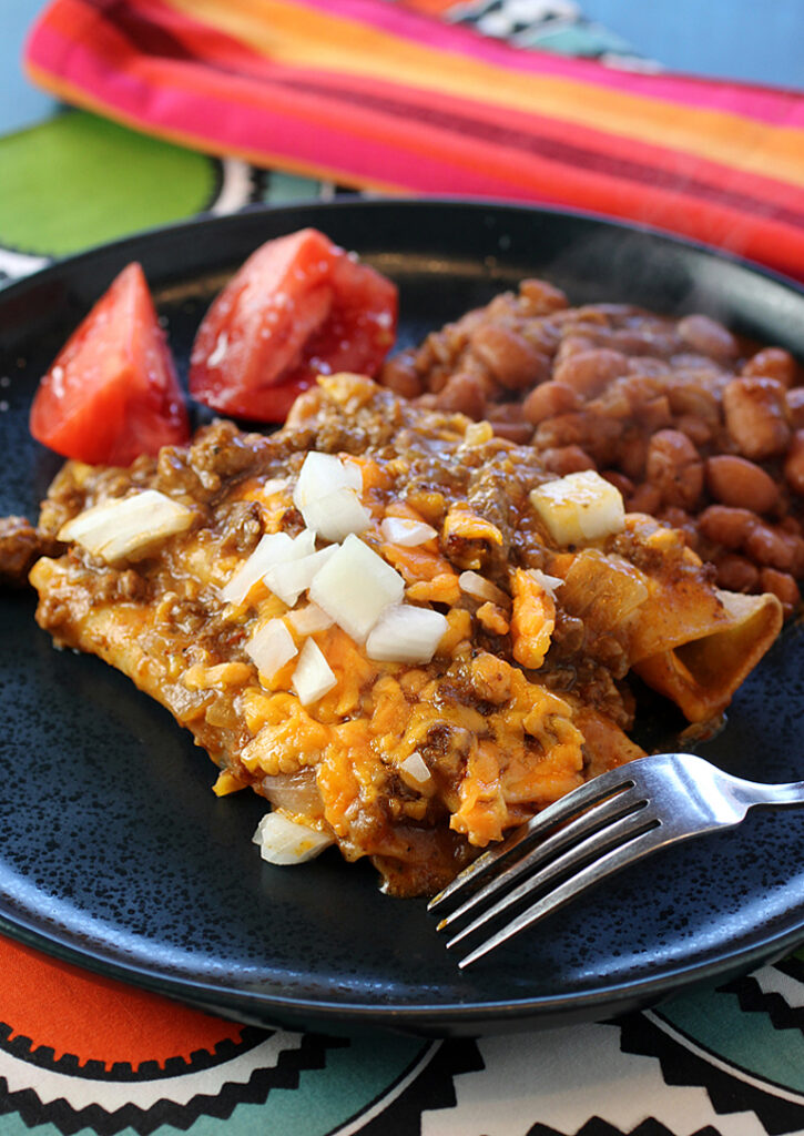Cheesy, beefy, soul-satisfying enchiladas.
