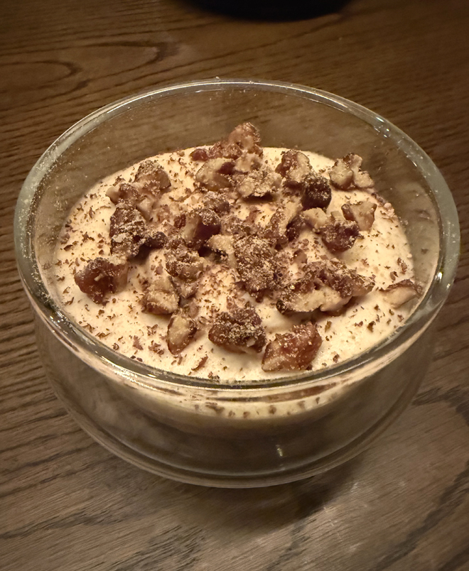 Chocolate and banana mousse.