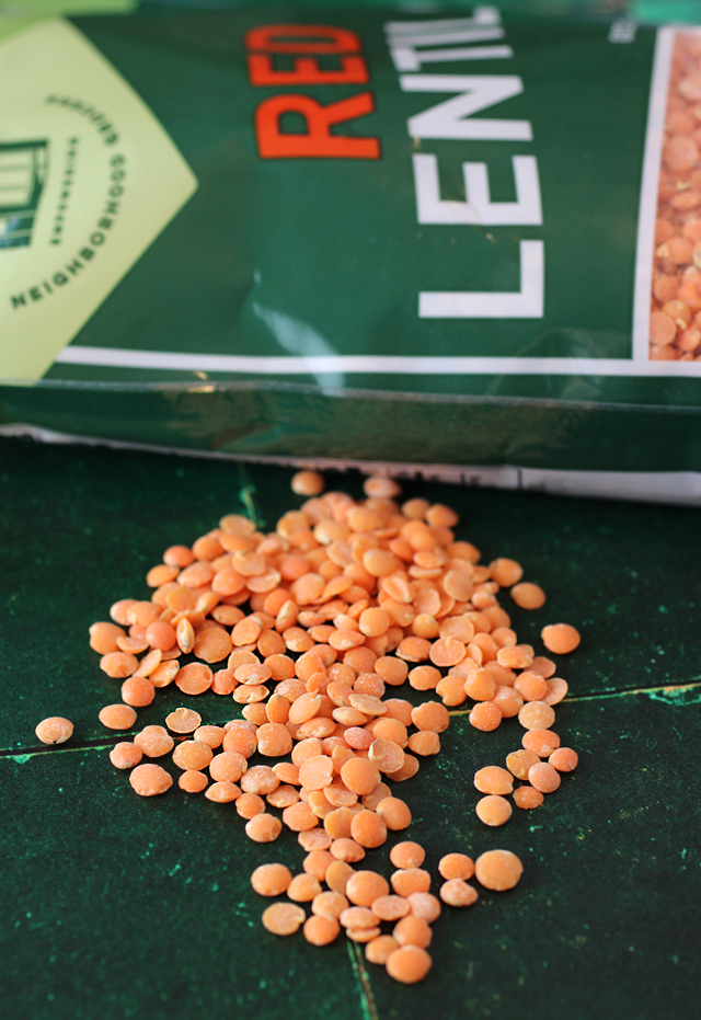Red lentils.
