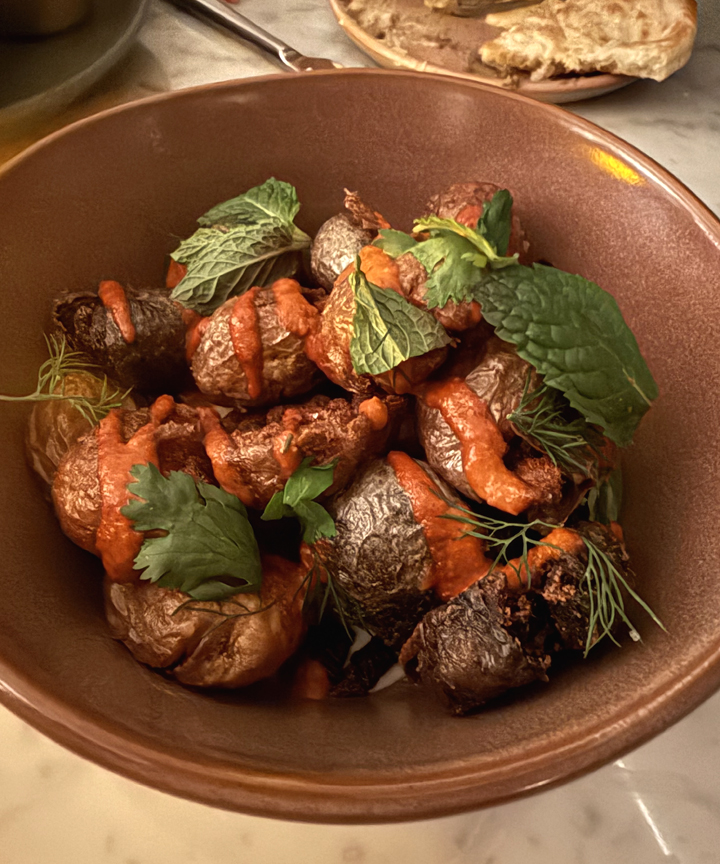 Dressed-up potatoes.