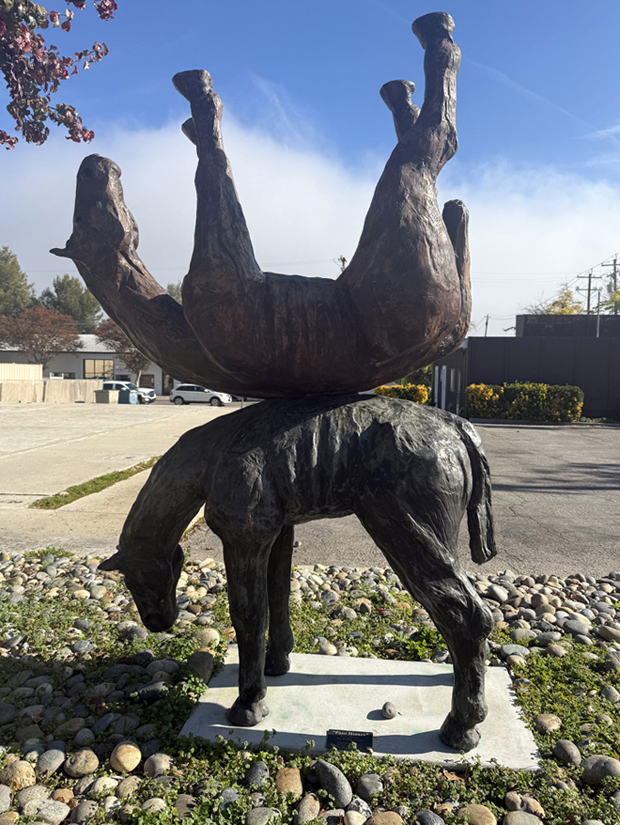 "Poor Horace'' bronze statue by Wilma Cruise.