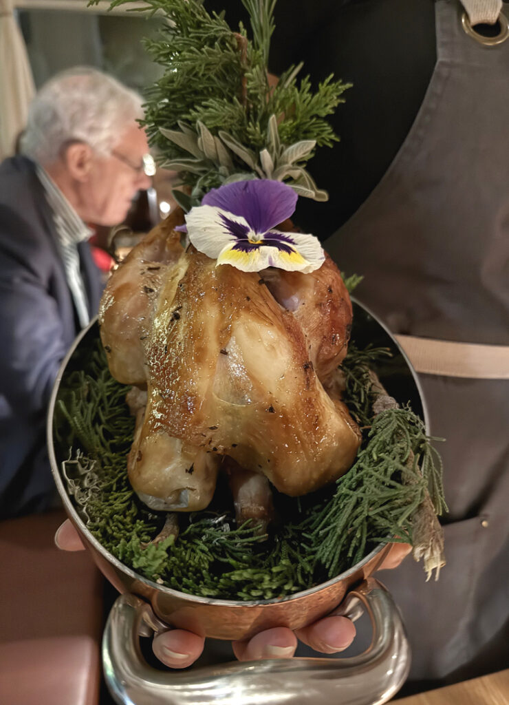 The roasted Pescadero Red chicken at Cafe Vivant.