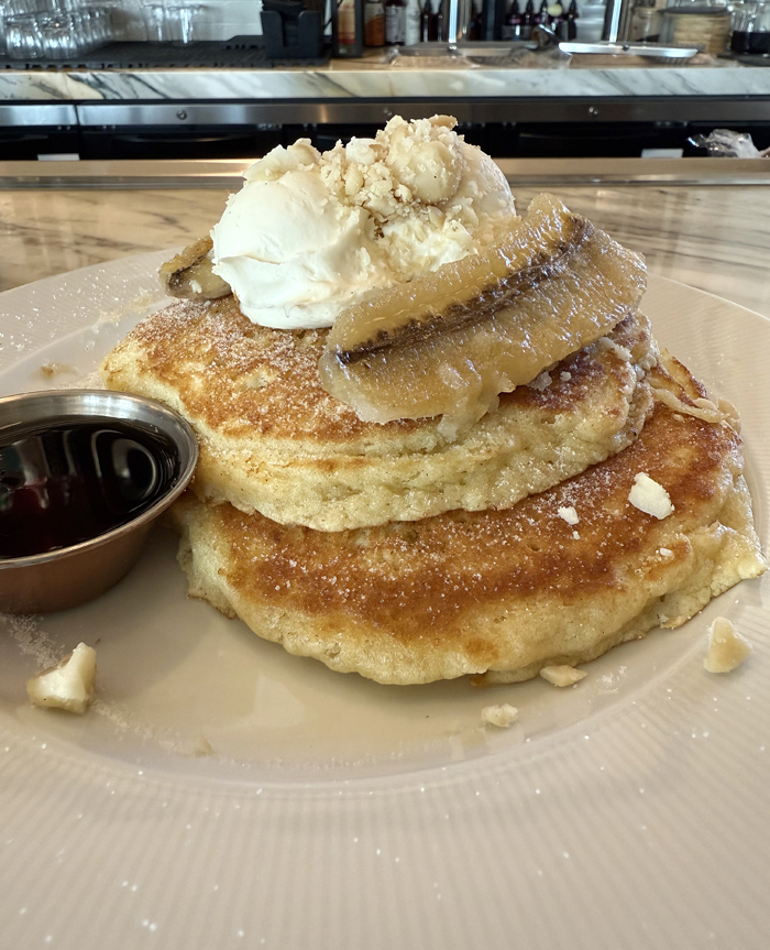 Bananas Foster pancakes.