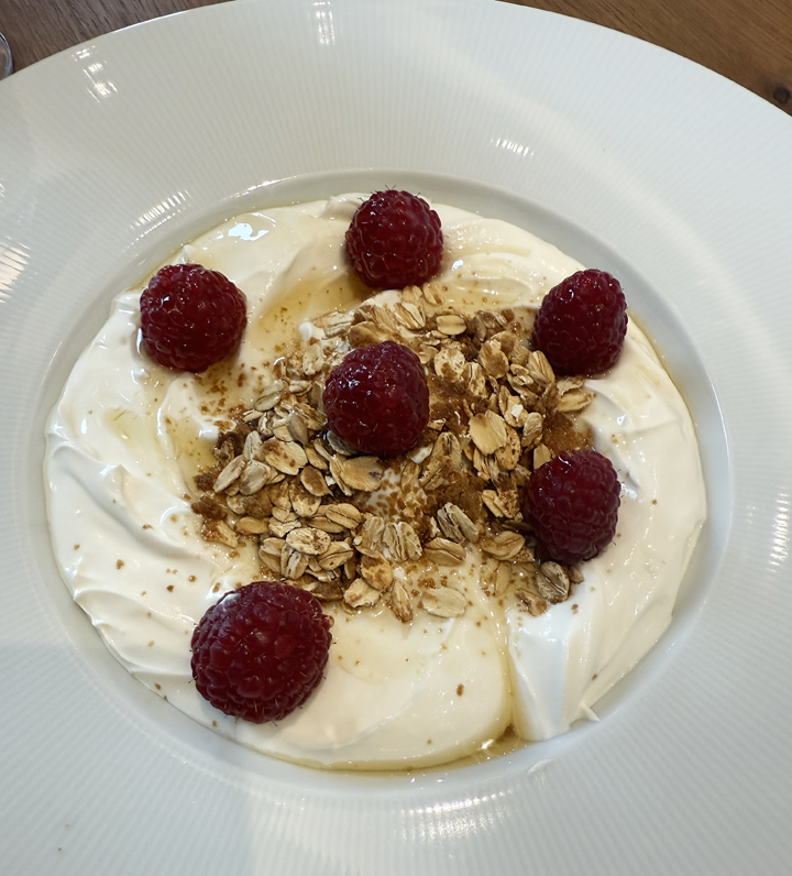 Greek yogurt and granola.