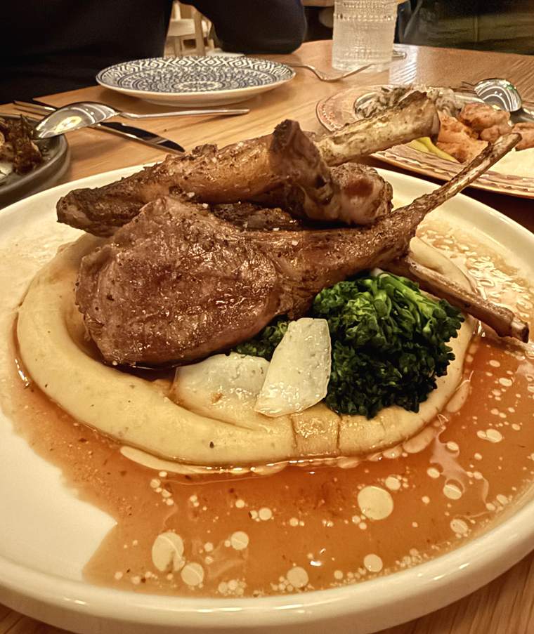 Delicious lamb chops.