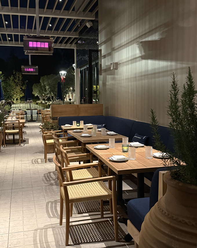 Outdoor dining for the warmer months.