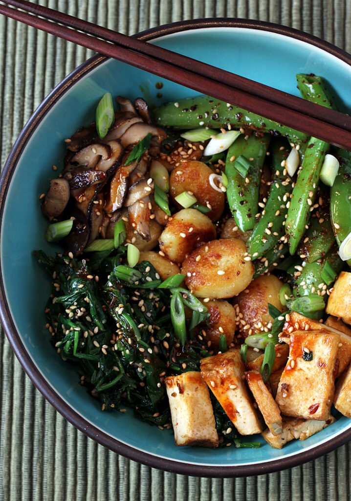 Korean bibimbap gets a little Italian flair.