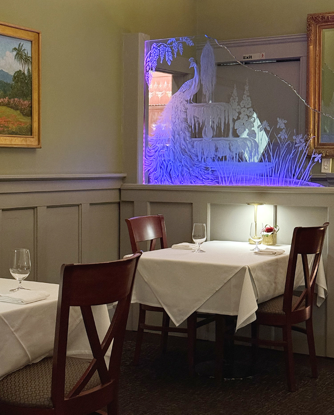 A peek at one of the dining rooms.