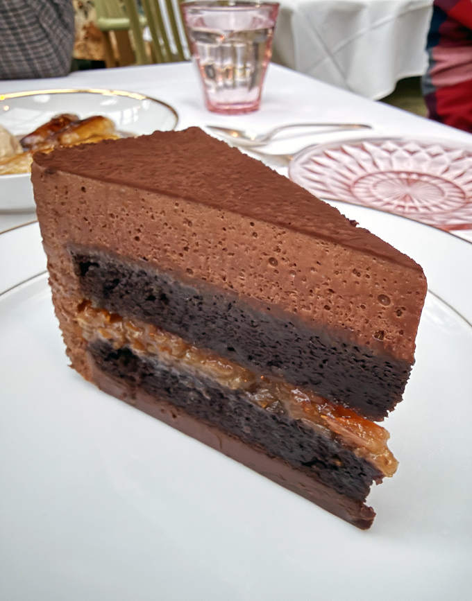 Chocolate mousse torte.