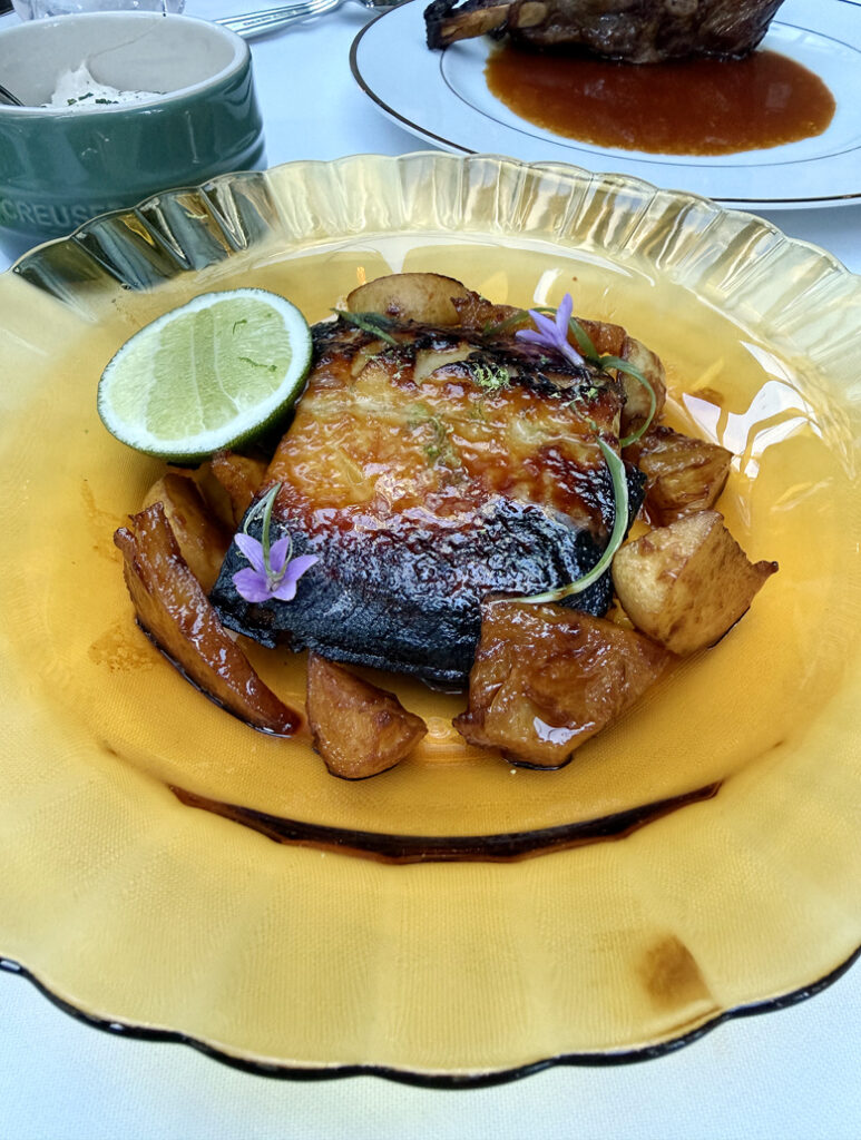 Black cod with caramelized pineapple at JouJou.