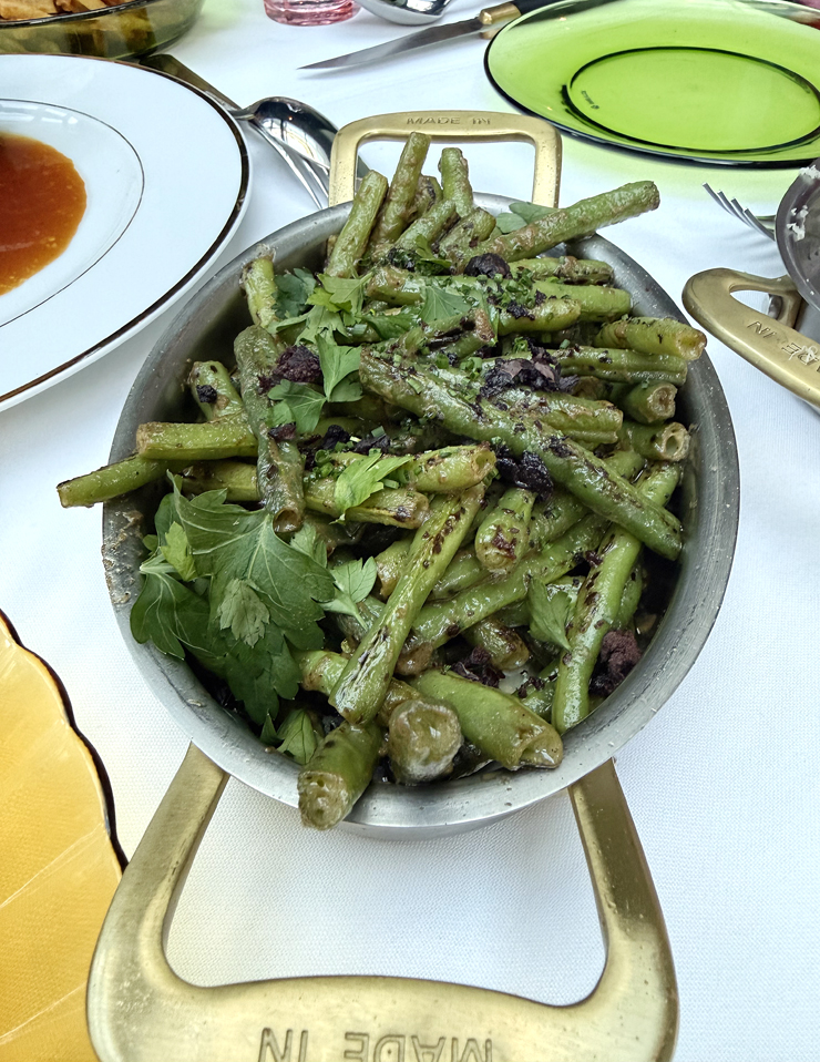 Dry-fried haricot verts.