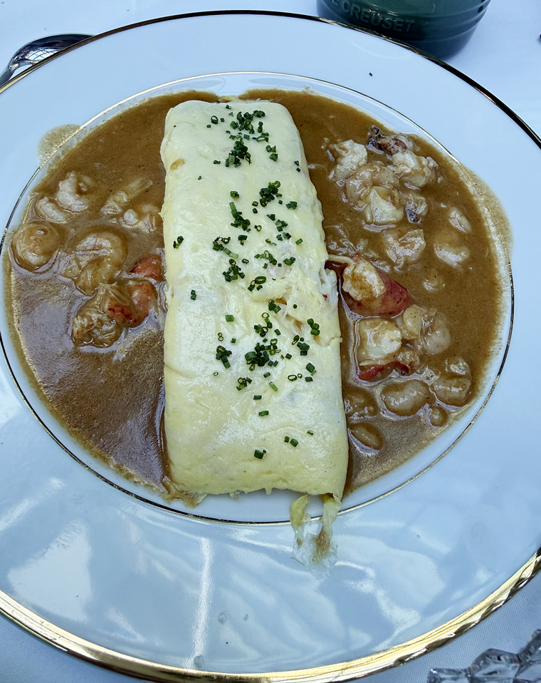 Crustacean omelet.