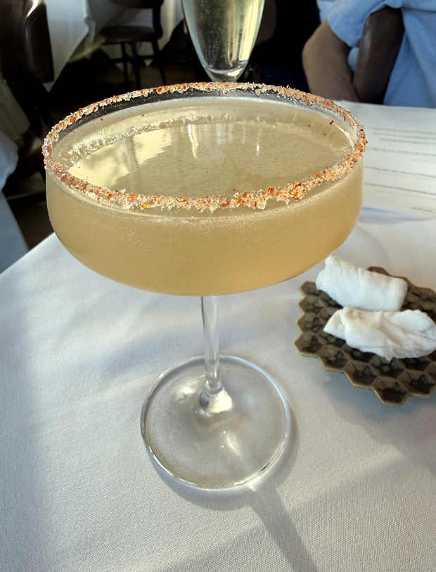 The "Chrome & Silk" cocktail.