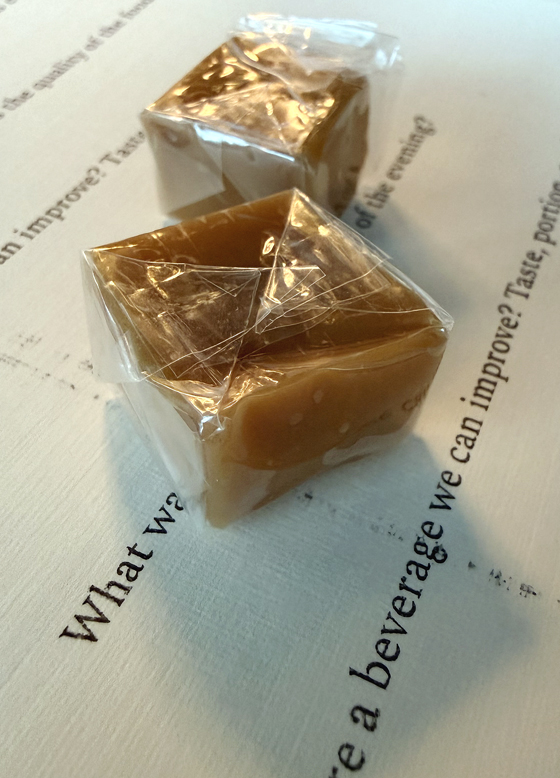 Caramels to end the night.