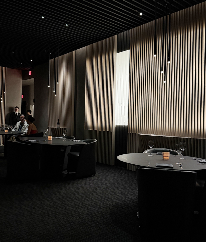 The dining room.