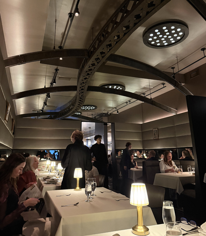 The dining room gets redecorated for each themed menu.