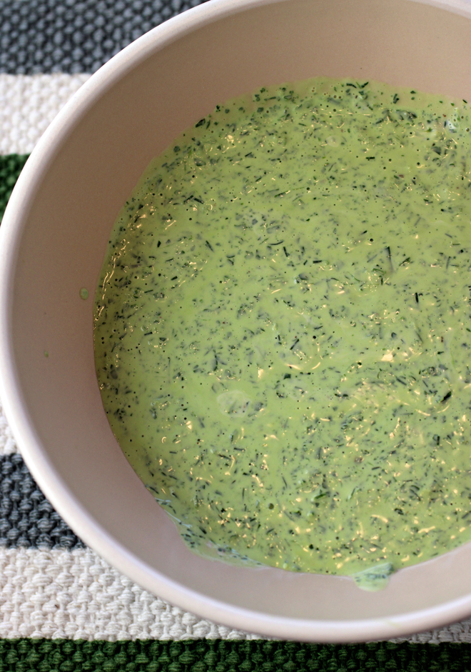 The dressing.